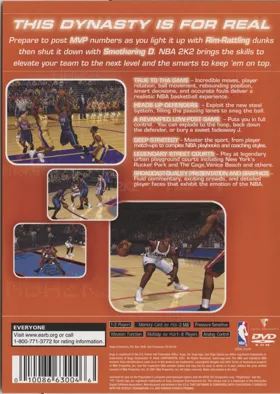 NBA 2K2 box cover back